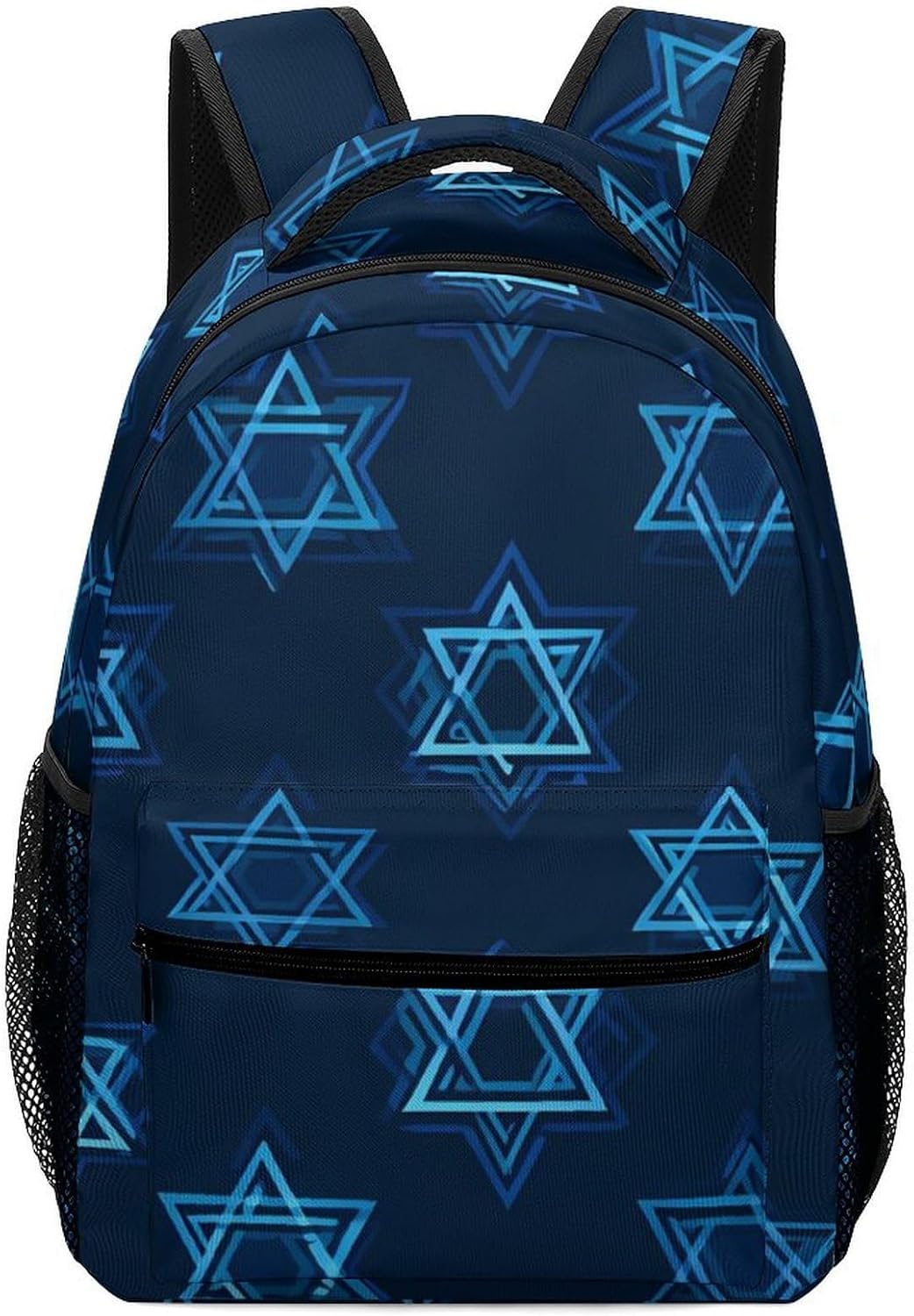 Blue Star of David Unisex Backpack Casual Daypacks Lightweight Shoulders Bag for Camping Hiking Travel