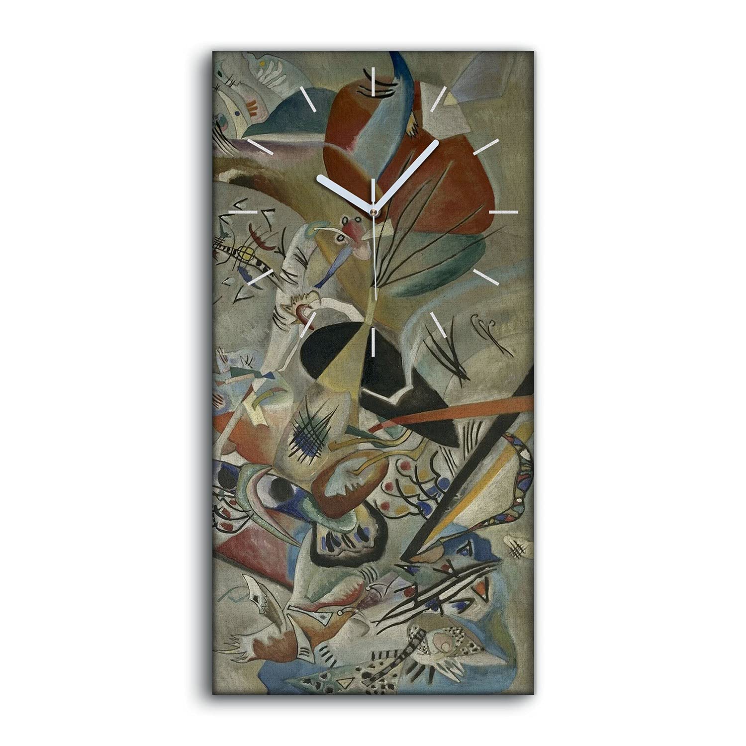Horloge sur toile d'art moderne Coloray décoration murale grise haut de gamme