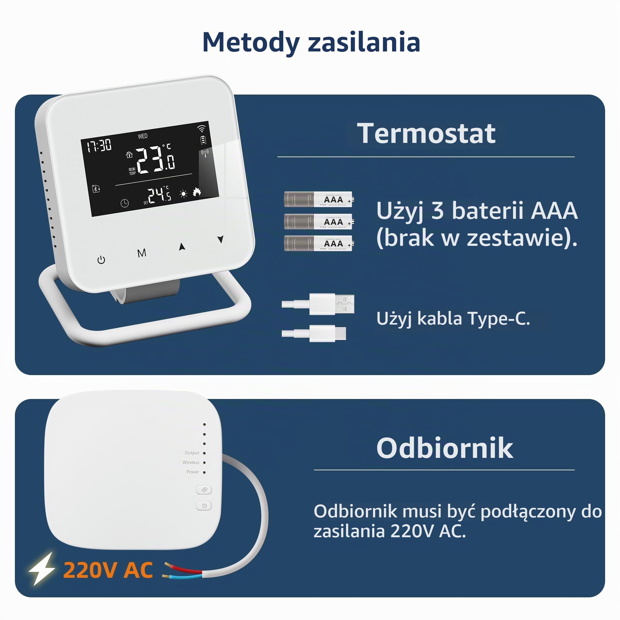 Beok Tuya inteligentny termostat ogrzewanie podłogowe Wi-Fi do wody, ogrzewania podłogowego i kotła gazowego, Tuya Smart, termostat pokojowy, termostat grzewczy, kompatybilny z Alexa Google Assistant