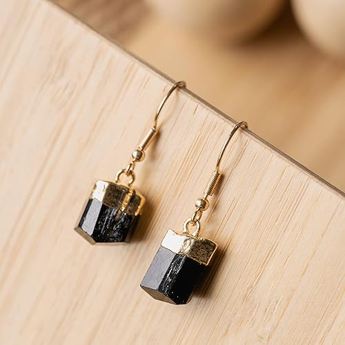 Miniatura 4 de AYANA - Aretes de cristal curativo para mujer, hechos a mano, con piedras preciosas auténticas de origen ético, joyería de piedra natal para mujer