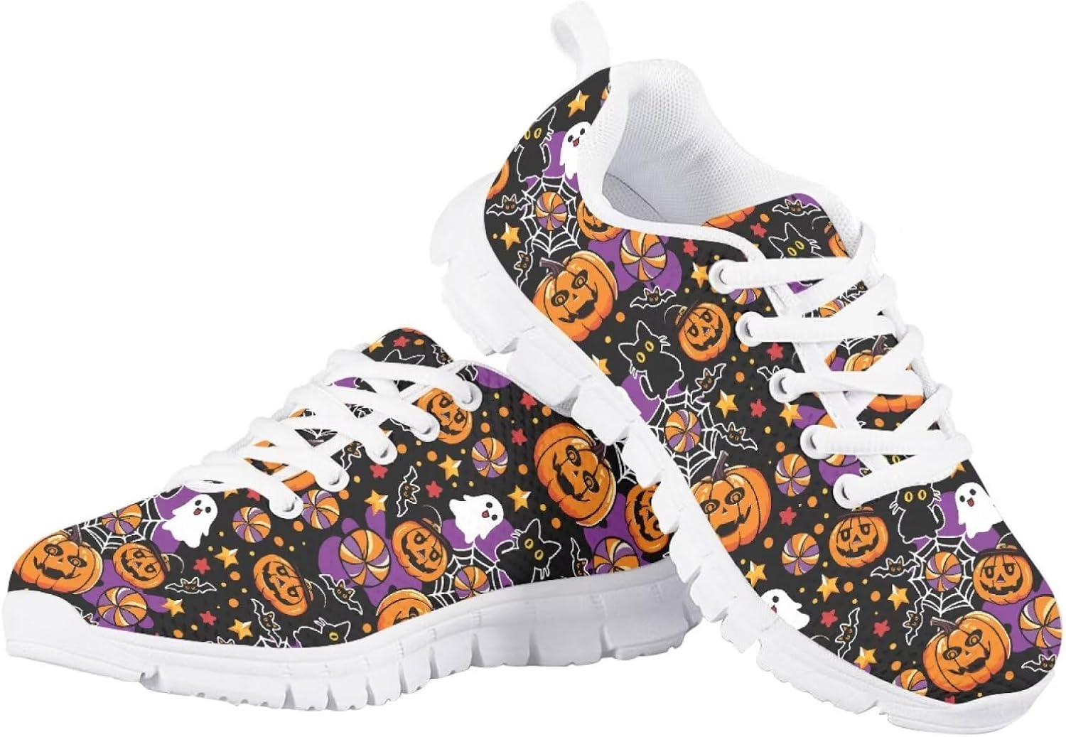 Funnydude Cool Print Girls Running Shoes Comfortable Breathable Shoes Lightweight Sneakers for School