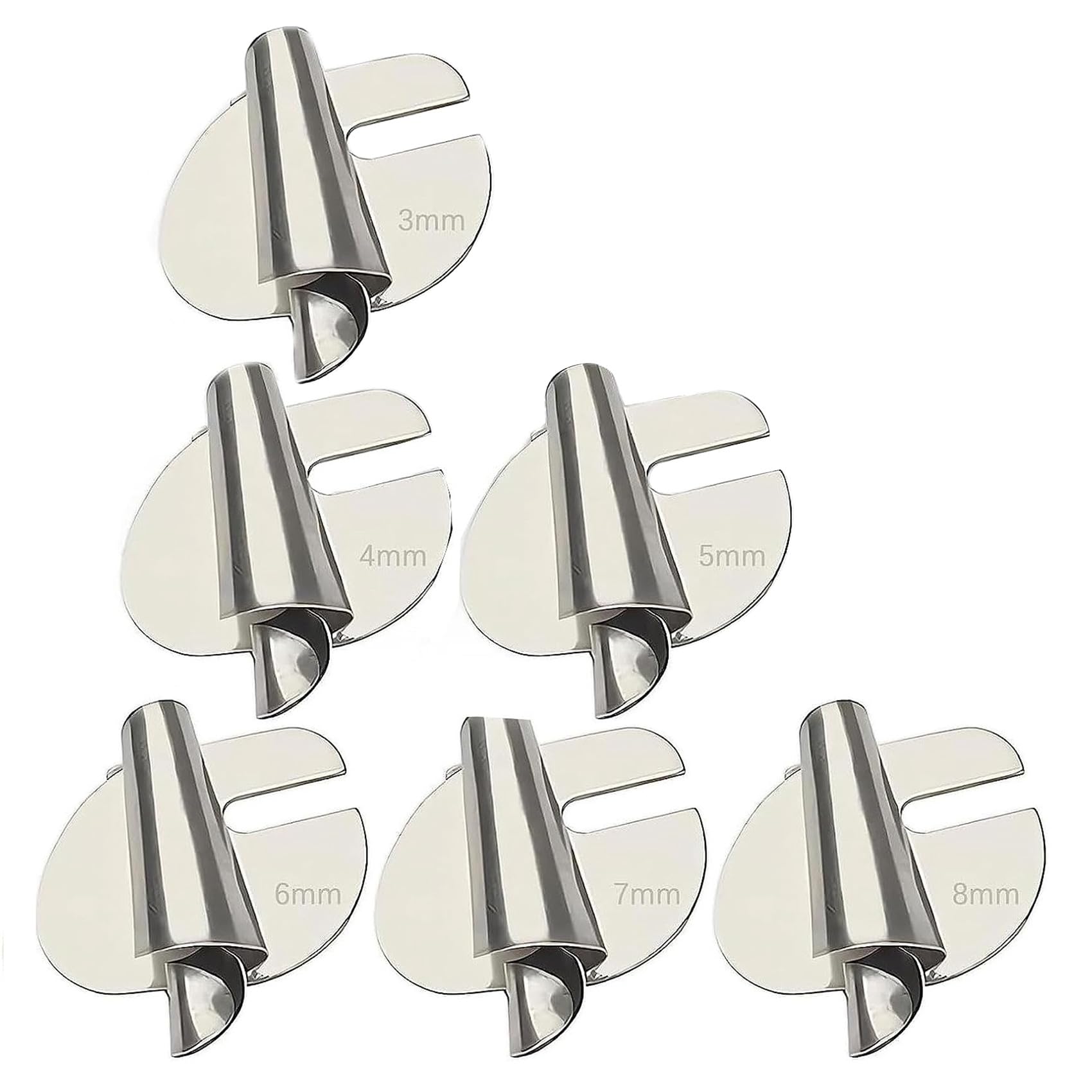 CTRLZS 6Pcs Sewing Rolled Hemmer Foot, 3mm-8mm 6 Sizes Wide Rolled Pressure Foot Sewing Machine Presser Foot Hemmer Foot Replacement Accessories