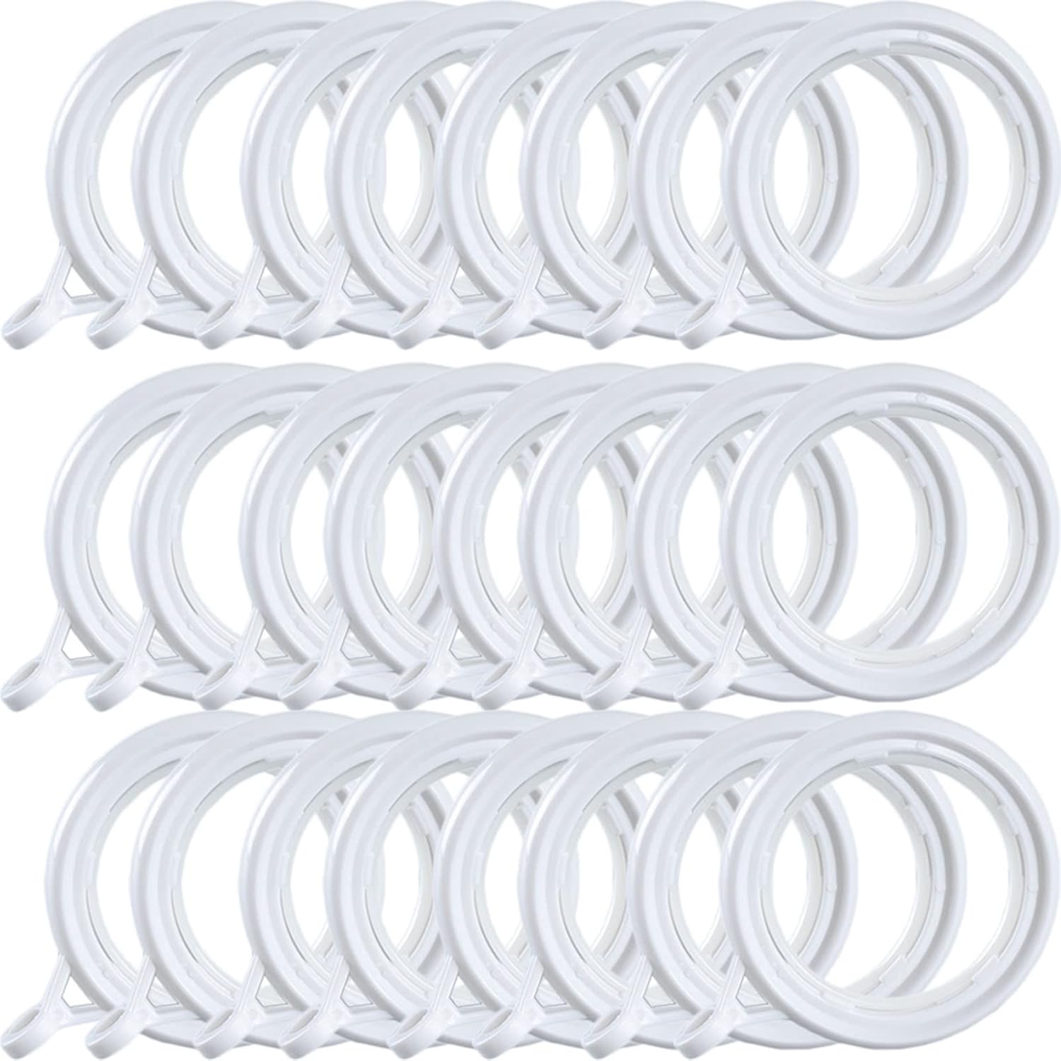 30PCS Shower Curtain Rings Hooks Decorative Liner Ring for Bathroom Hanging Rods Easy Glide Rings Bath Room Accessory,d (G)