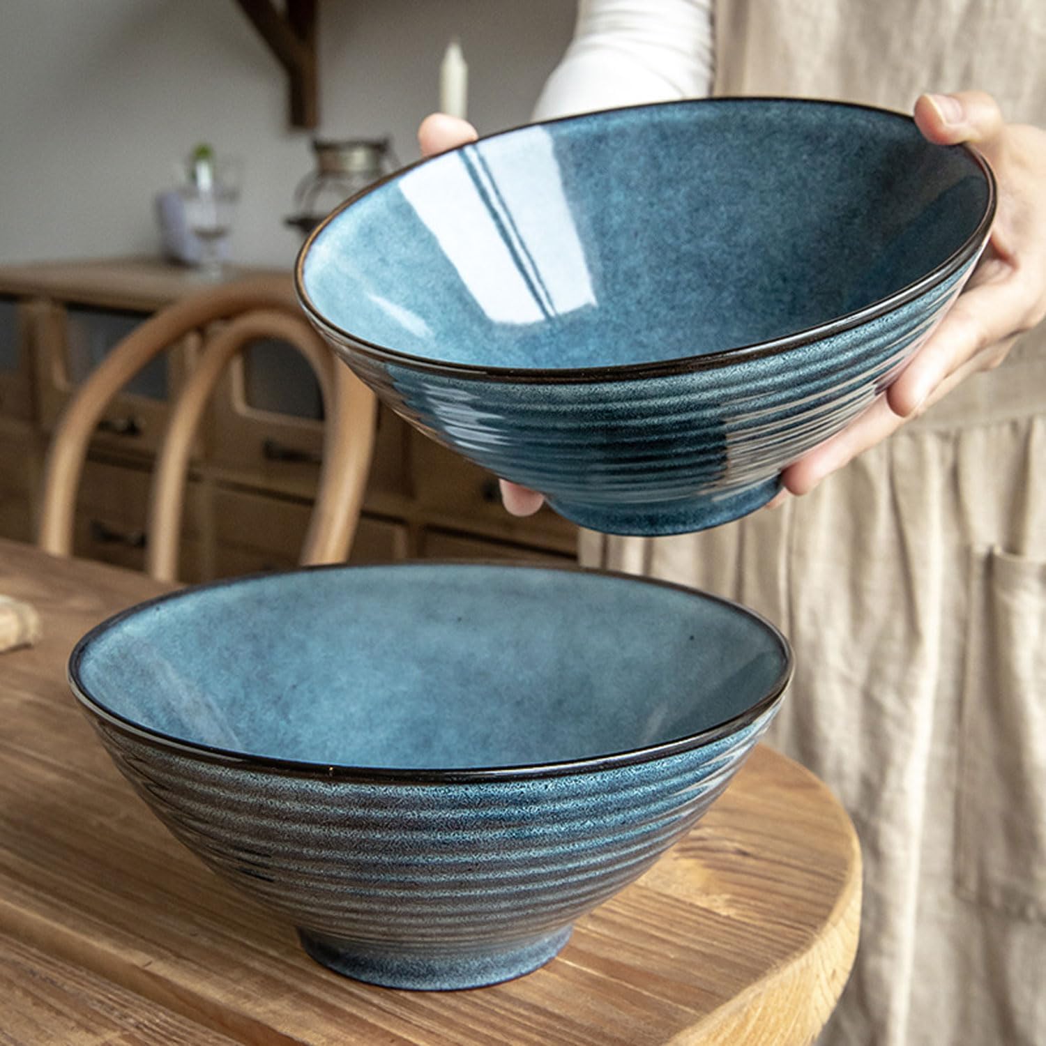 Ceraozmus Ramen Bowl Set Made of Ceramic Set of 8 - Image 2