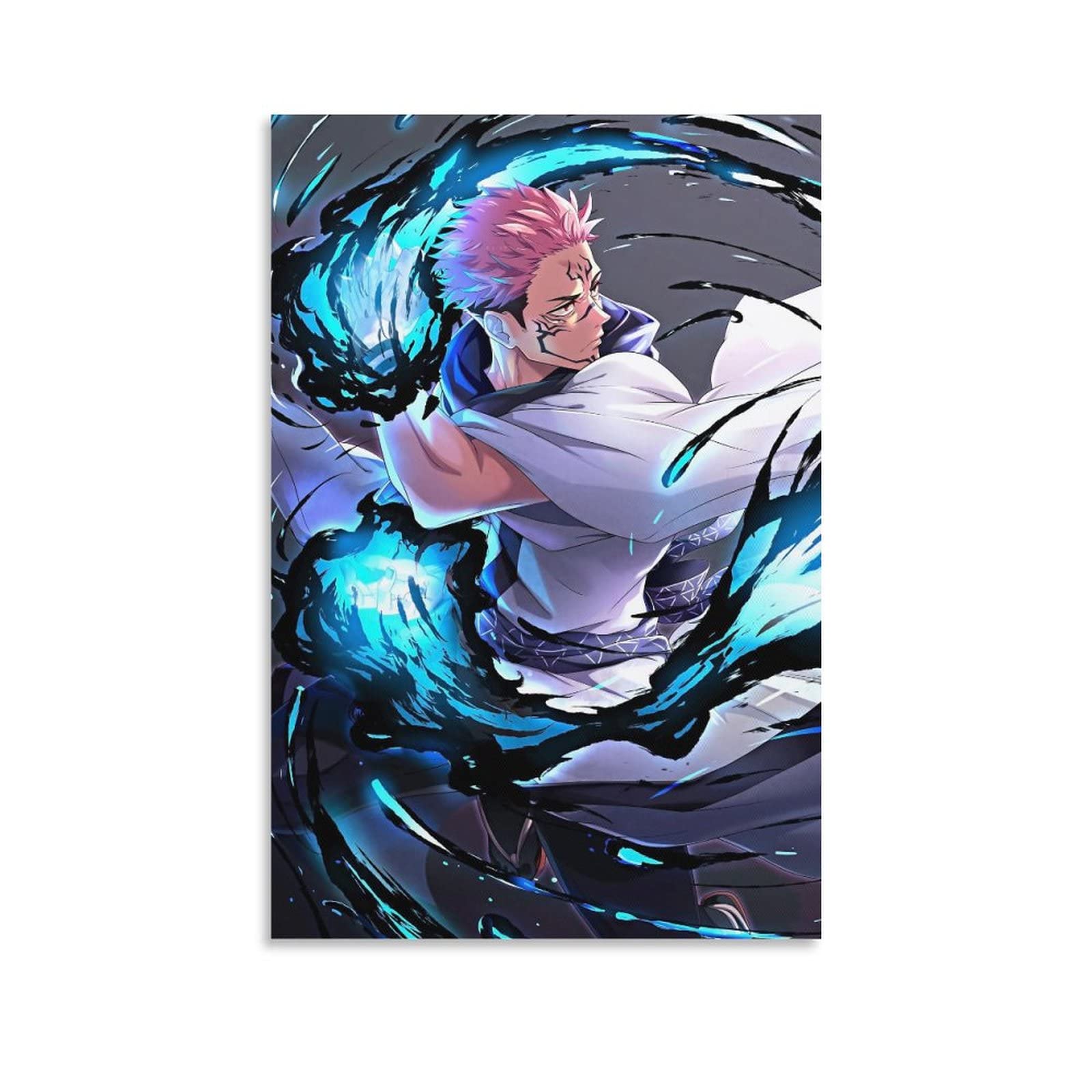 Poster du dessin animé japonais Jujutsu Kaisen Ryomen Sukuna (33) - Impression sur toile - 60 x 90 cm