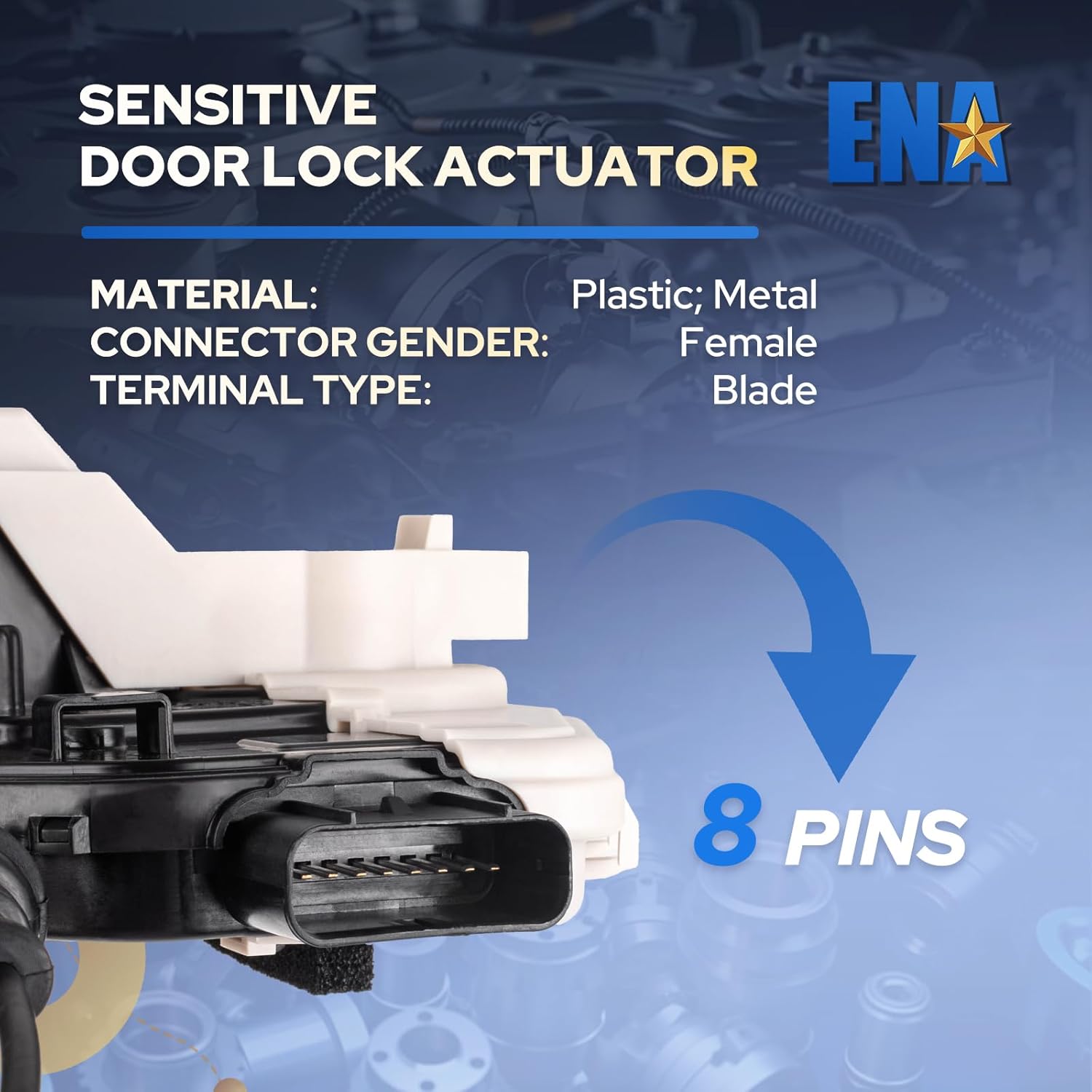 ENA Power Door Lock Latch Actuator Improved Design Front Left Driver Side Compatible with Hyundai Santa Fe Sport XL 2013 2014 2015 2016 2017 2018 2019 Replacement for 813102W010 SM2649