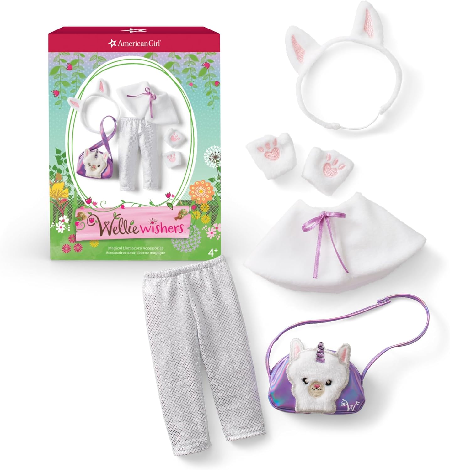 American Girl WellieWishers 14.5-inch Doll Accessories Magical Llamacorn with Shawl, Gloves, and Purse, For Ages 4+