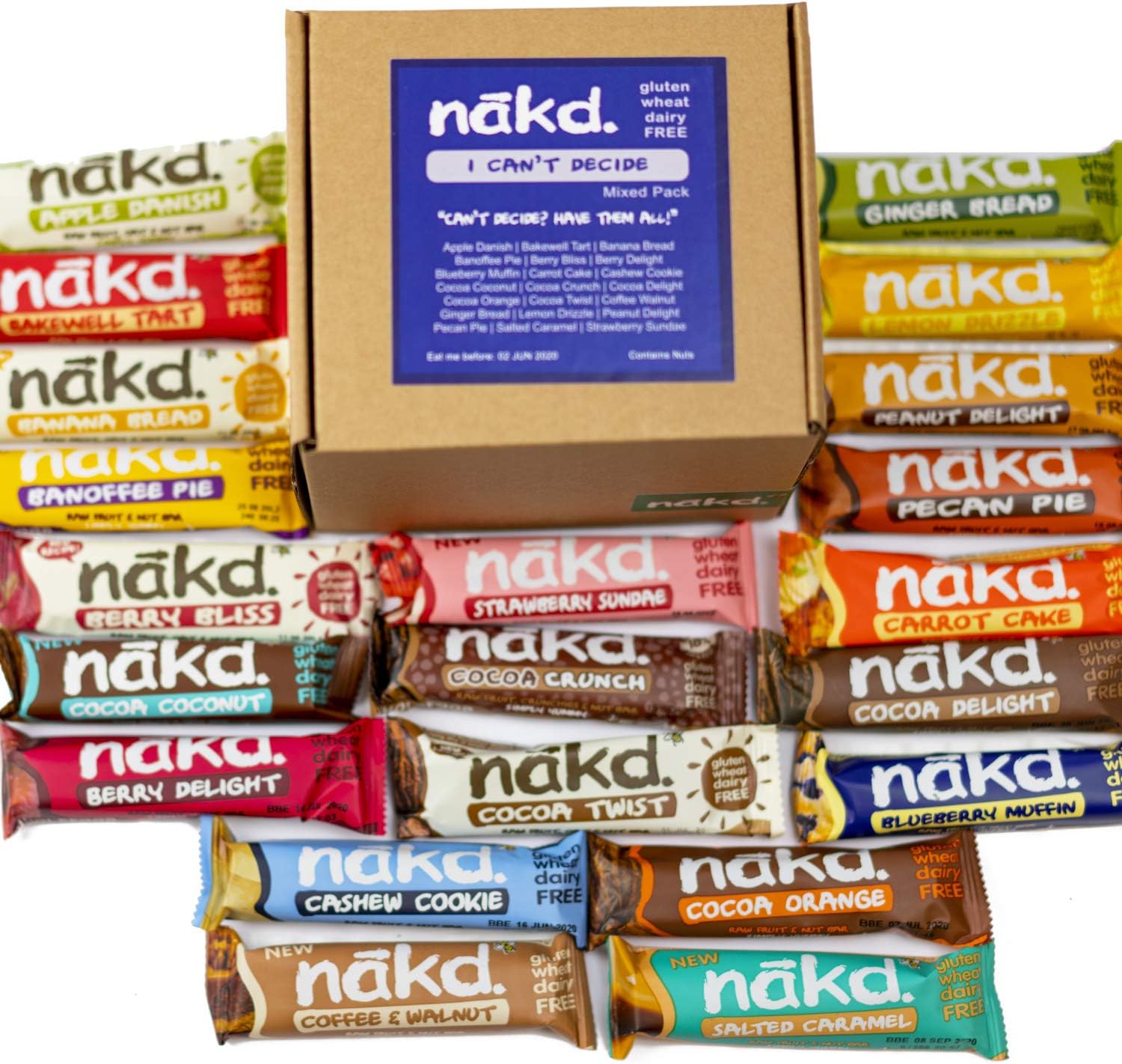 Nakd Bars Multipack 24 - Nakd Fruit And Nut Bars 24 x 30-45g
