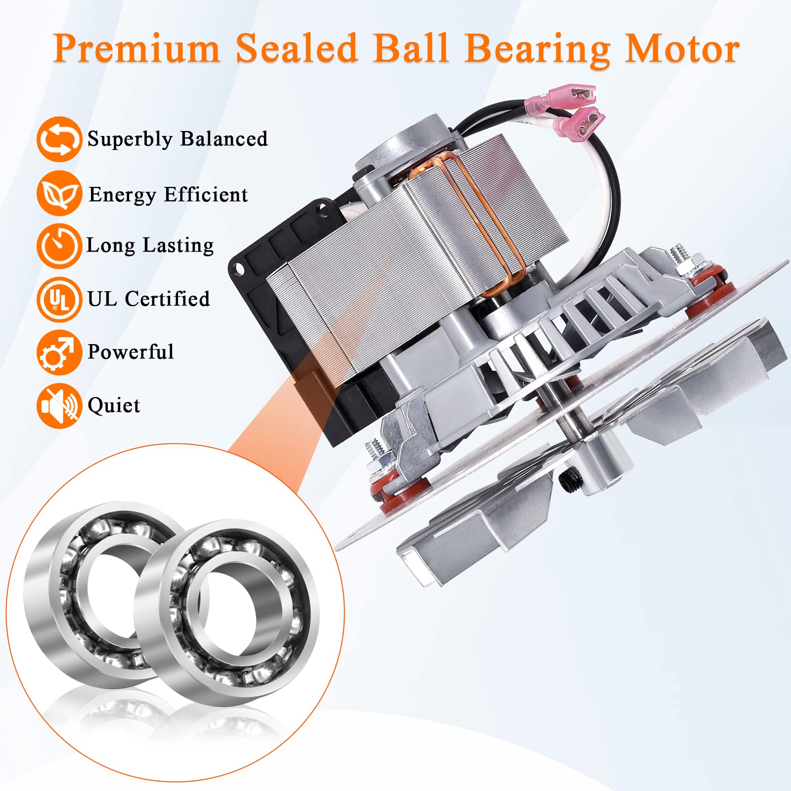 Criditpid Replacement 80473 Exhaust Blower Motor For US Stove & USSC American