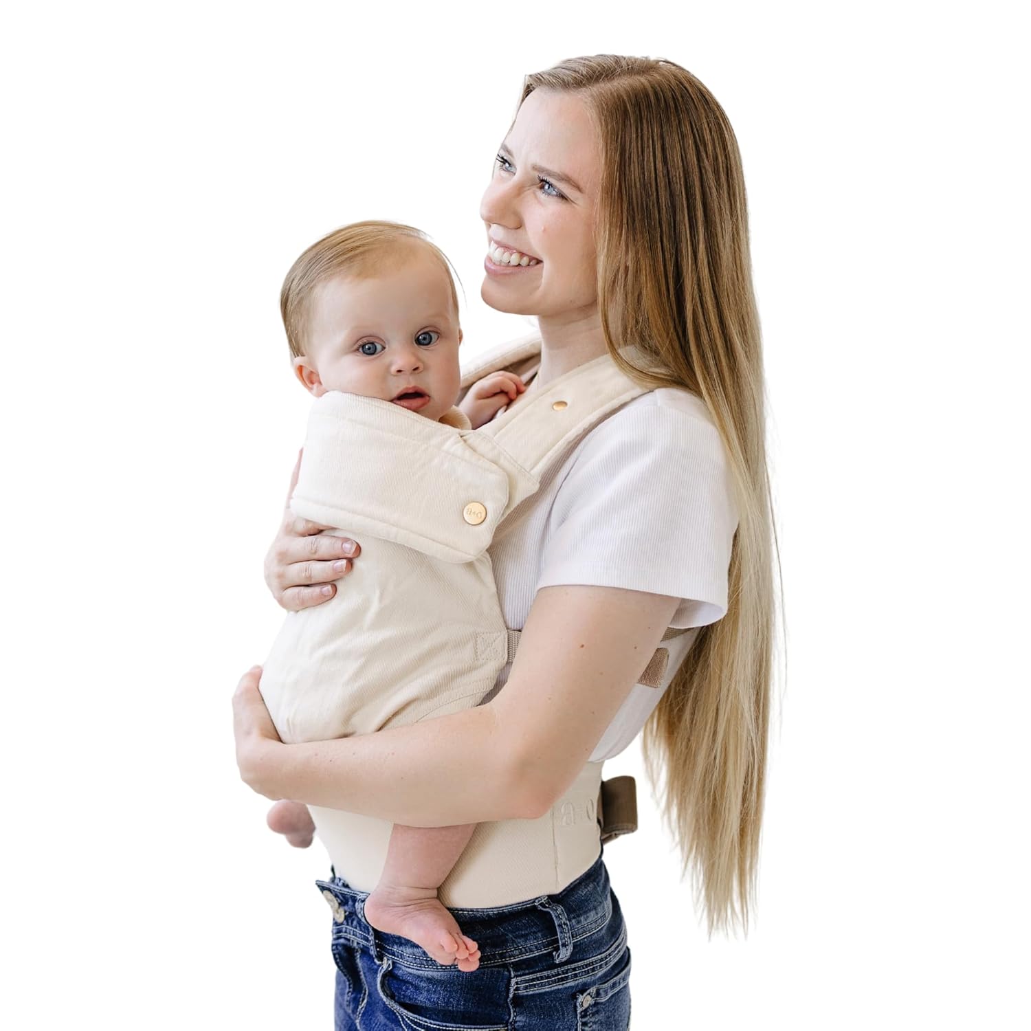 Ava & Oliver Essential Baby Carrier – Ergonomic, Hip-Healthy Soft Structured Carrier for Infants & Toddlers (7–35lbs) - Front and Back Carry, Breathable Fabric, Stylish & Lightweight (Matcha)