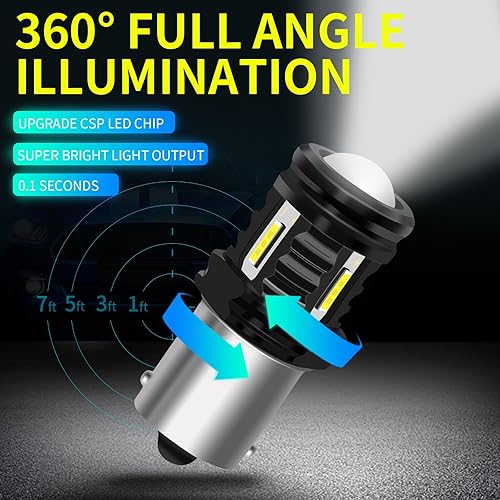 Miniatura 3 de Bombillas antiniebla 1156 compatibles con motos, tractor, cortacésped, Snow Deere Cub 7506 1141 1003, alta potencia 6000LM 6000K blanco, paquete de 2