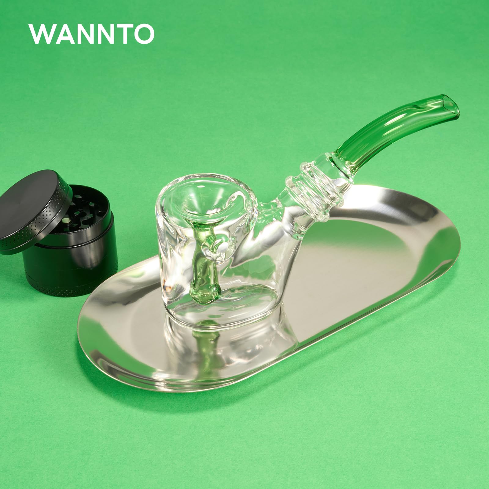 2 Pipe In Vetro Basic – Spesse, Casual, Per Fumare Tabacco, Multicolore