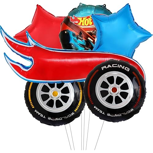 6 pcs Hot Car Themed balloons/Hot Race Car Birthday Party Supplies Baby Shower Party Decorations