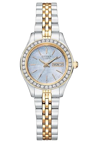 Citizen Ladies' Dress Quartz Stainless Steel Bracelet with Crystals and
