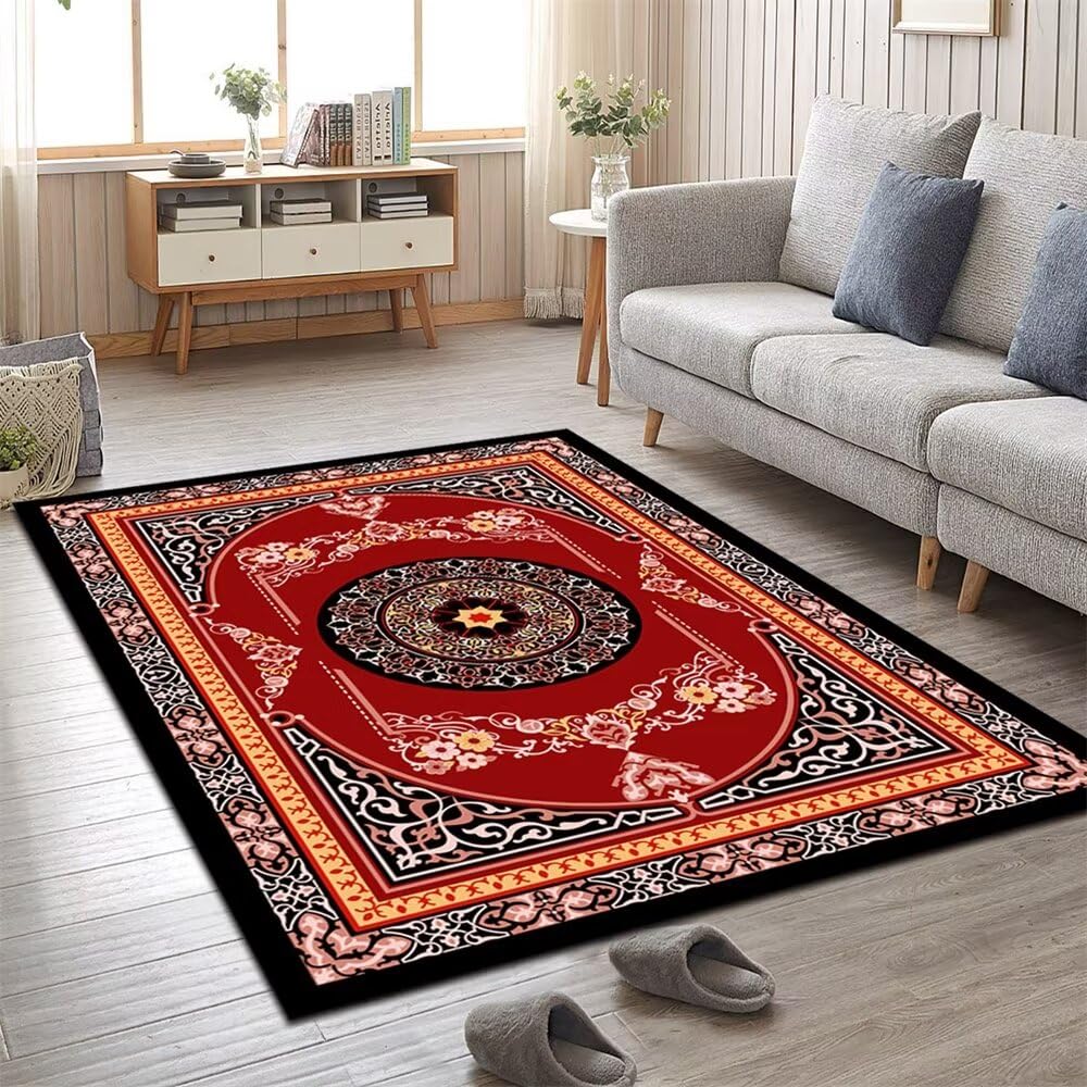 Tapis de chambre adulte grand salon tapis de sol enfant rouge