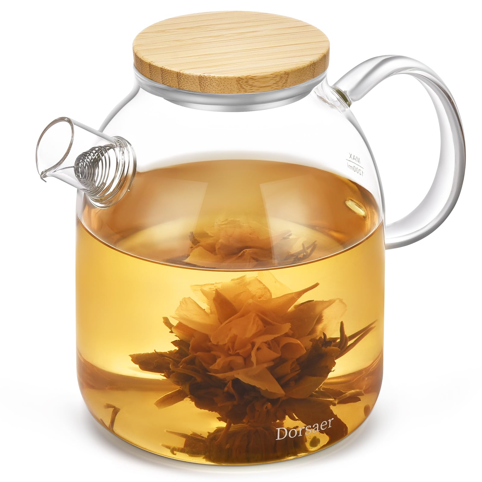 Dorsaer Théière En Verre De 1500 Ml Avec Infuseur En Acier