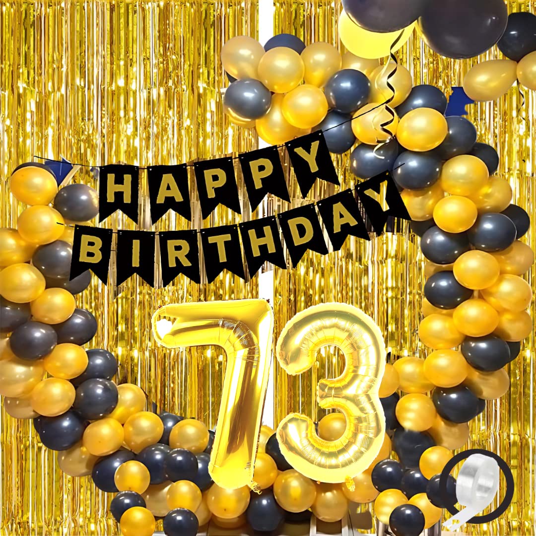 73rd Birthday · Black,Gold