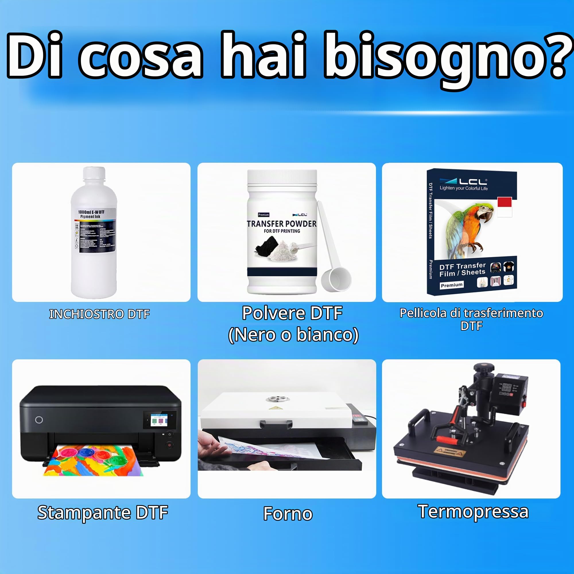 DTF Ink - Inchiostro di trasferimento DTF da 1000 ml per pellicole DTF, inchiostro di ricarica per tutte le stampanti EPN DTF, ET-8550 ET-8500 DX5 DX7 5113 XP600 I3200 ecc. Set di DTF Ink - Inchiostro di trasferimento DTF da 1000 ml per pellicole DTF, inchiostro di ricarica per tutte le stampanti EPN DTF, ET-8550 ET-8500 DX5 DX7 5113 XP600 I3200 ecc. Set di