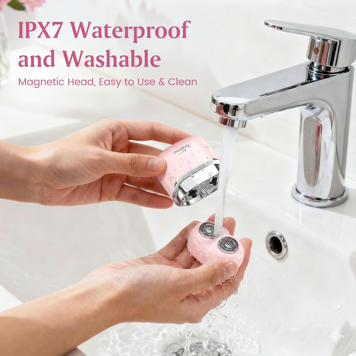 Facial Hair Removal for Women - Painless Electric Face Shaver for Peach Fuzz & Sensitive Skin, USB-C Rechargeable Hair Remover for Upper Lip & Chin,IPX7 Mini Portable for Smooth Skin at Home & Travel - Image 7