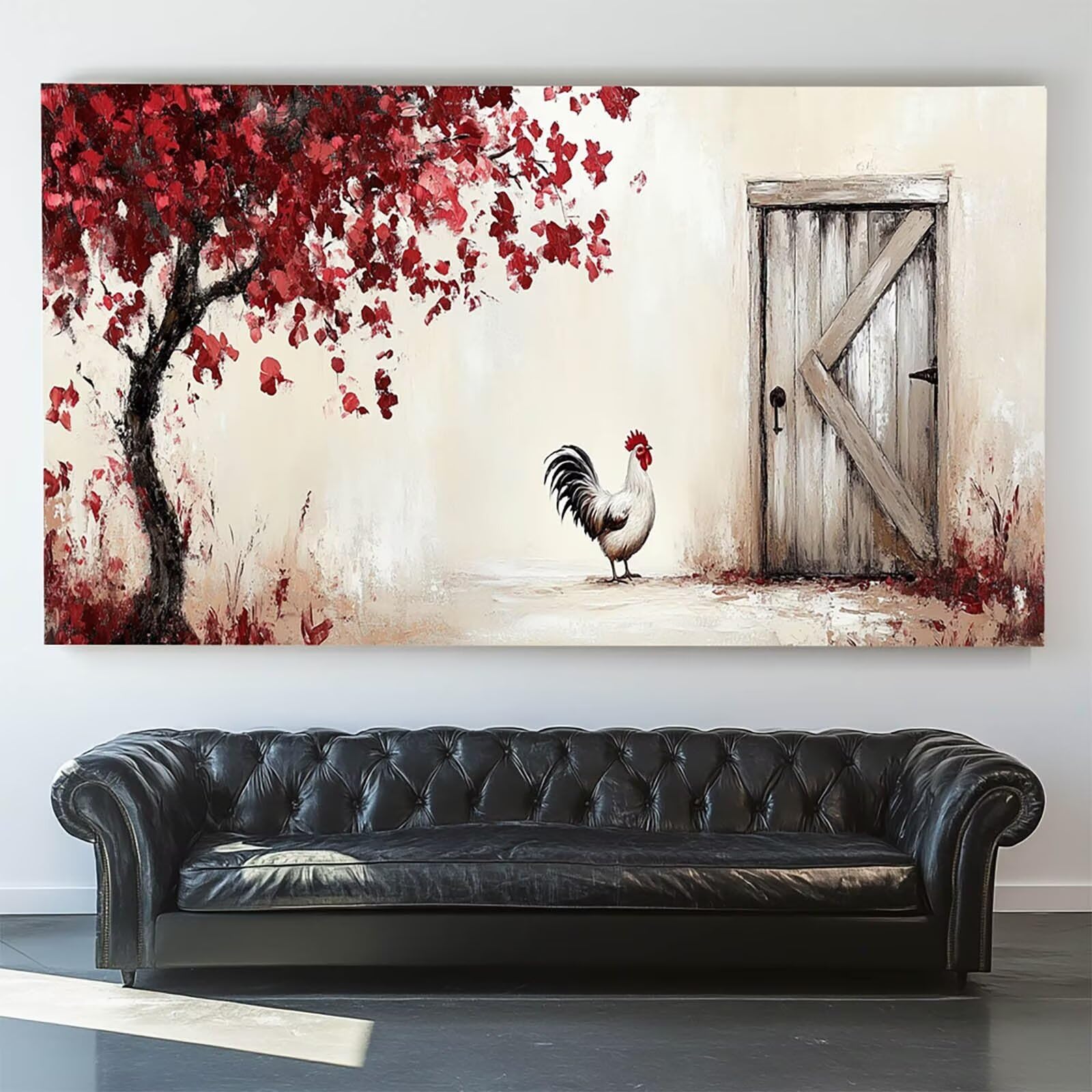 Huhn Malen Nach Zahlenn Erwachsene - Baum Malen Nach Zahlen ab 9 jahre Mädchen, Acrylfarben Set Malen Nach Zahlen kinder, Kreativ set für Erwachsene Bastelset, Wanddeko und Geschenk 70X140cm 6w-5-K