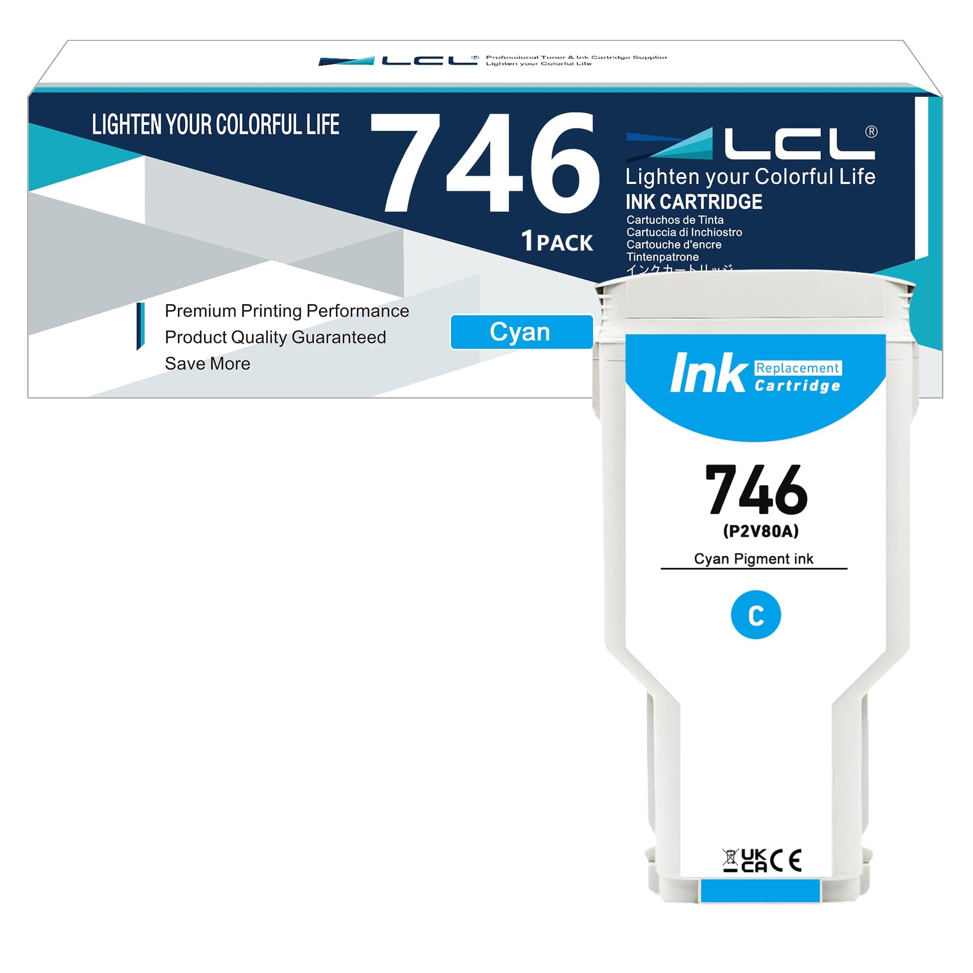 LCL 746 746XL Caino ad alta capacità da 300-ml Cartuccia d'inchiostro | Sostituzione per HP 746 P2V80A Compatibili con HP DesignJet Z6 Printer HP DesignJet Z9+ Printer (1-Pack)