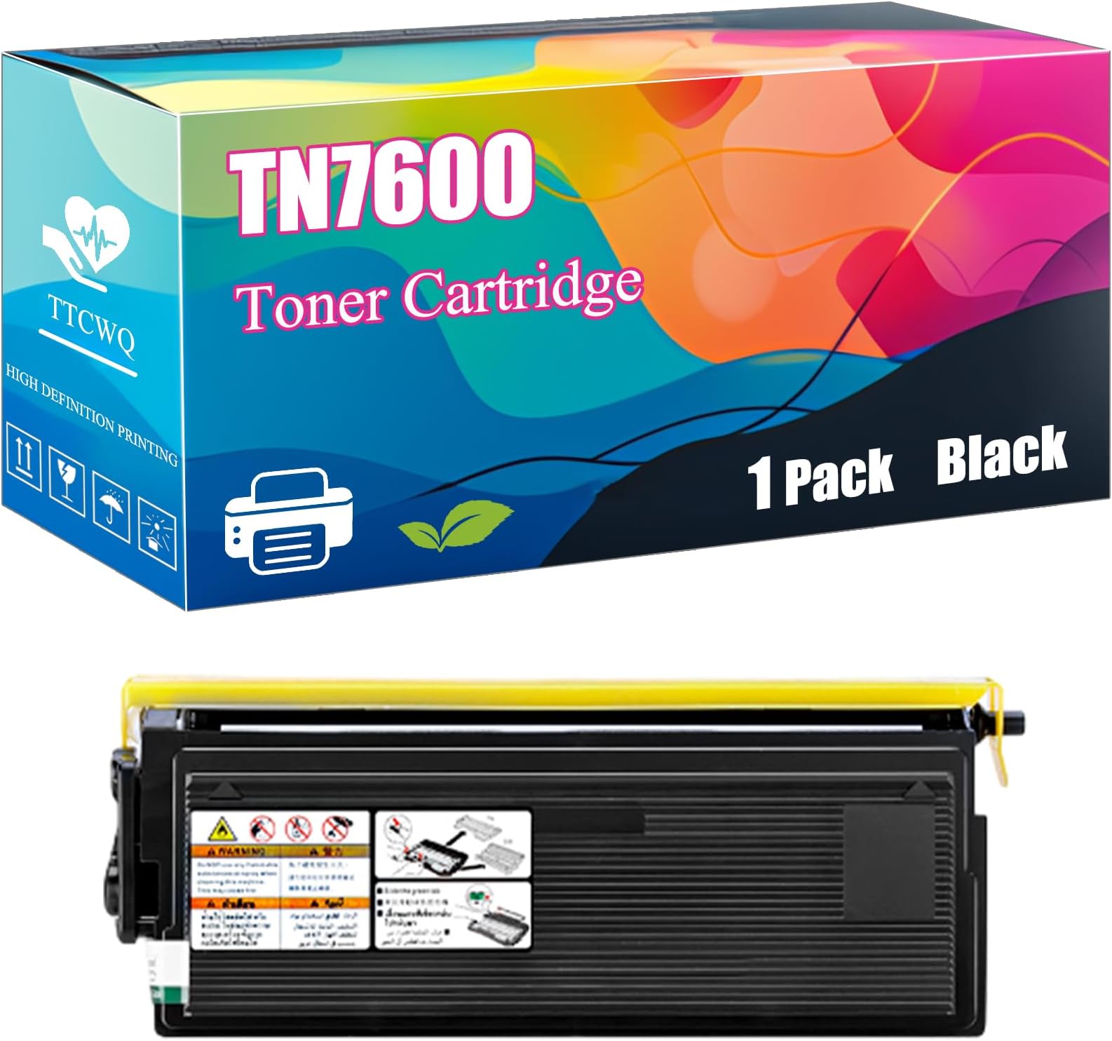 – TN7600 Toner Cartridge Compatible with Brother DCP-8020 DCP-8025D DCP-8025DN HL-1650 HL-1650N HL-1670 Printers, High-Yield Ideal for High-Volume Printing (Black)