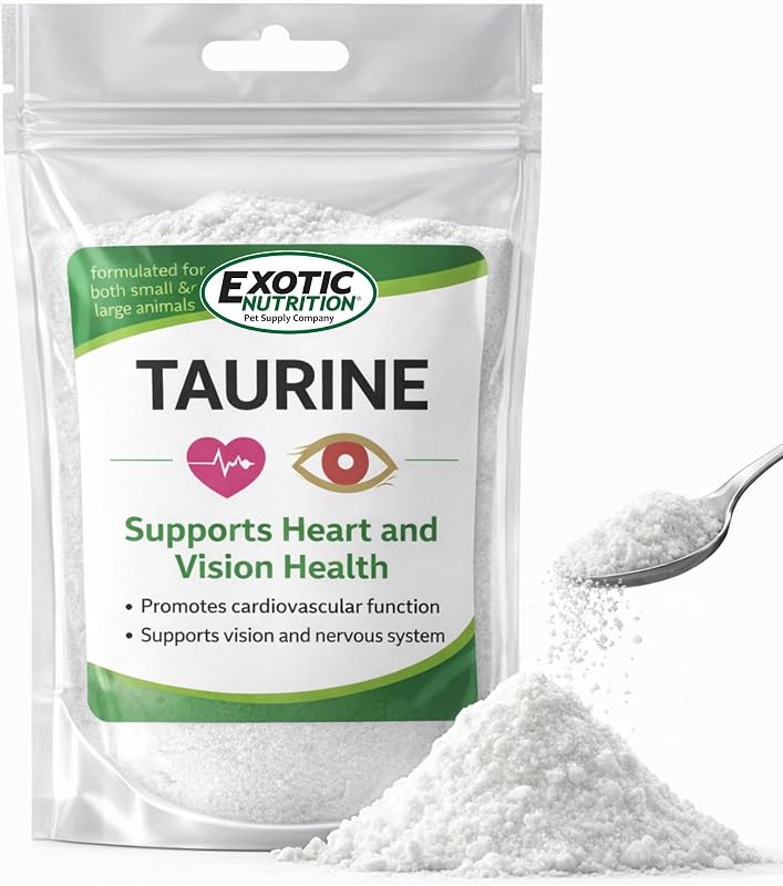 Taurina em Pó Exotic Nutrition para Pequenos e Grandes Animais – 28 g