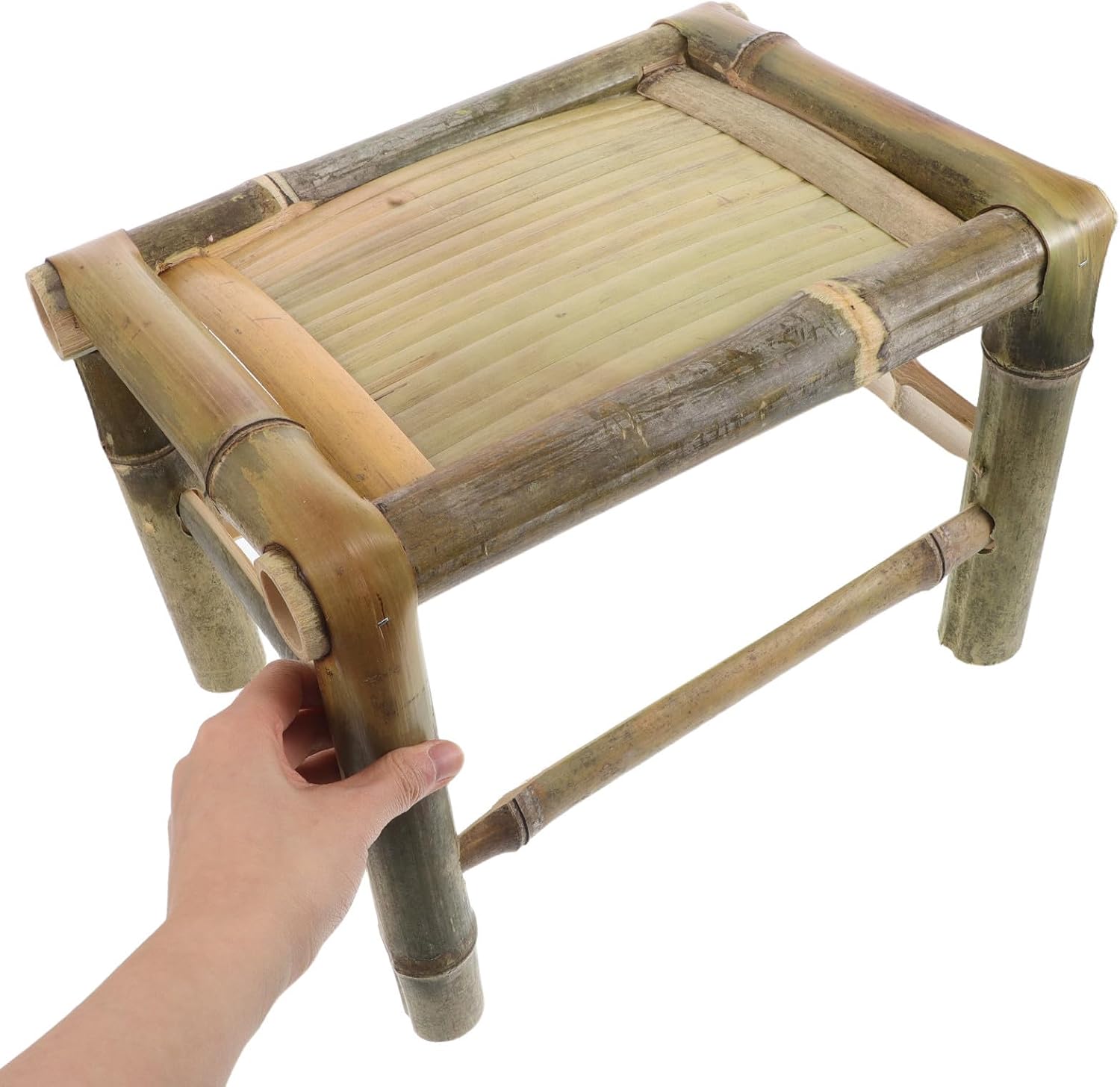 Rustic Stool Small Foot Stool with Breathable Material and Classic Design for Indoor and Outdoor Use, Lightweight Low Chair with Timeless Charm and Versatile Use