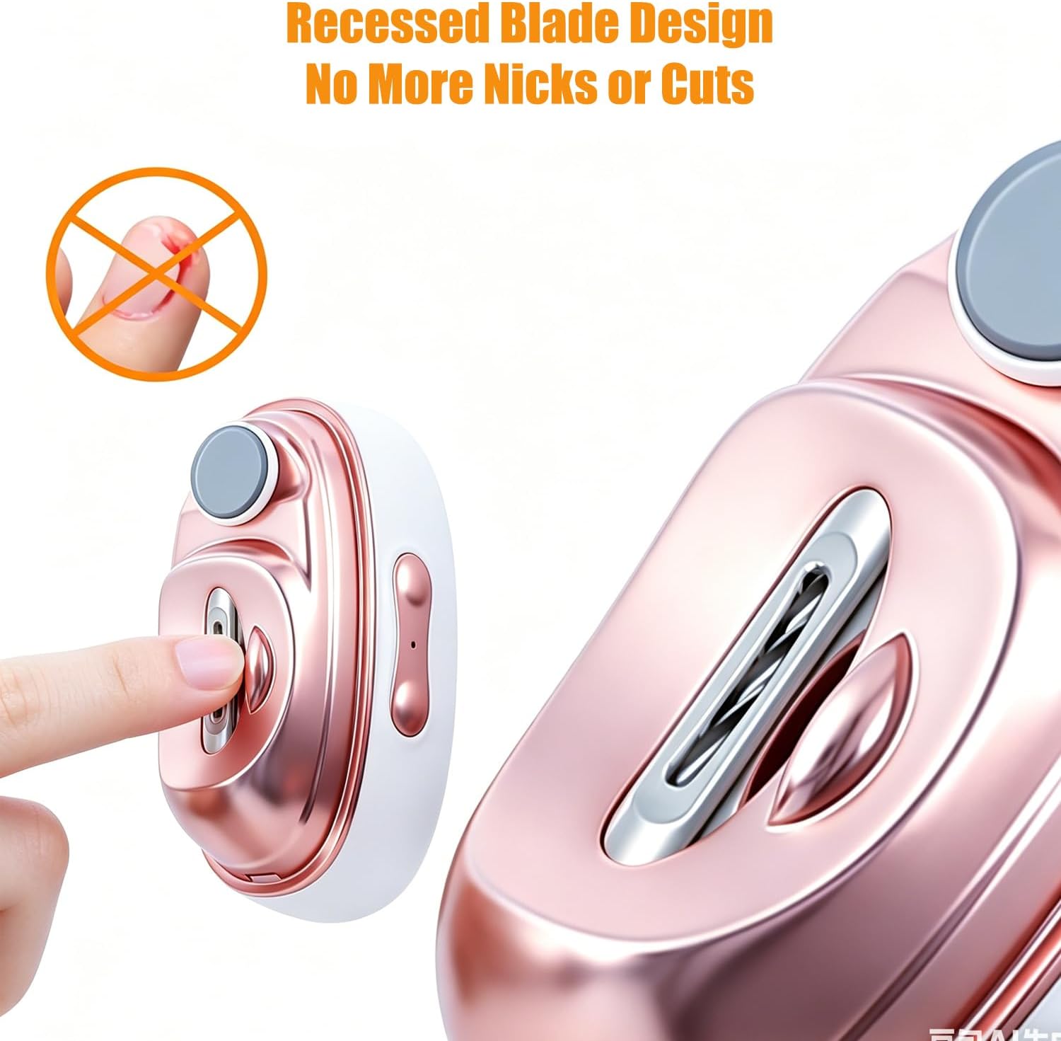 2026 Upgraded Electric Nail Clipper, Streamlined Portable Nail Trimmer, Strong Motor Type-C Rechargeable Quiet Manicure Tool, Safe Nail Care for Baby Kids Women Travel Friendly