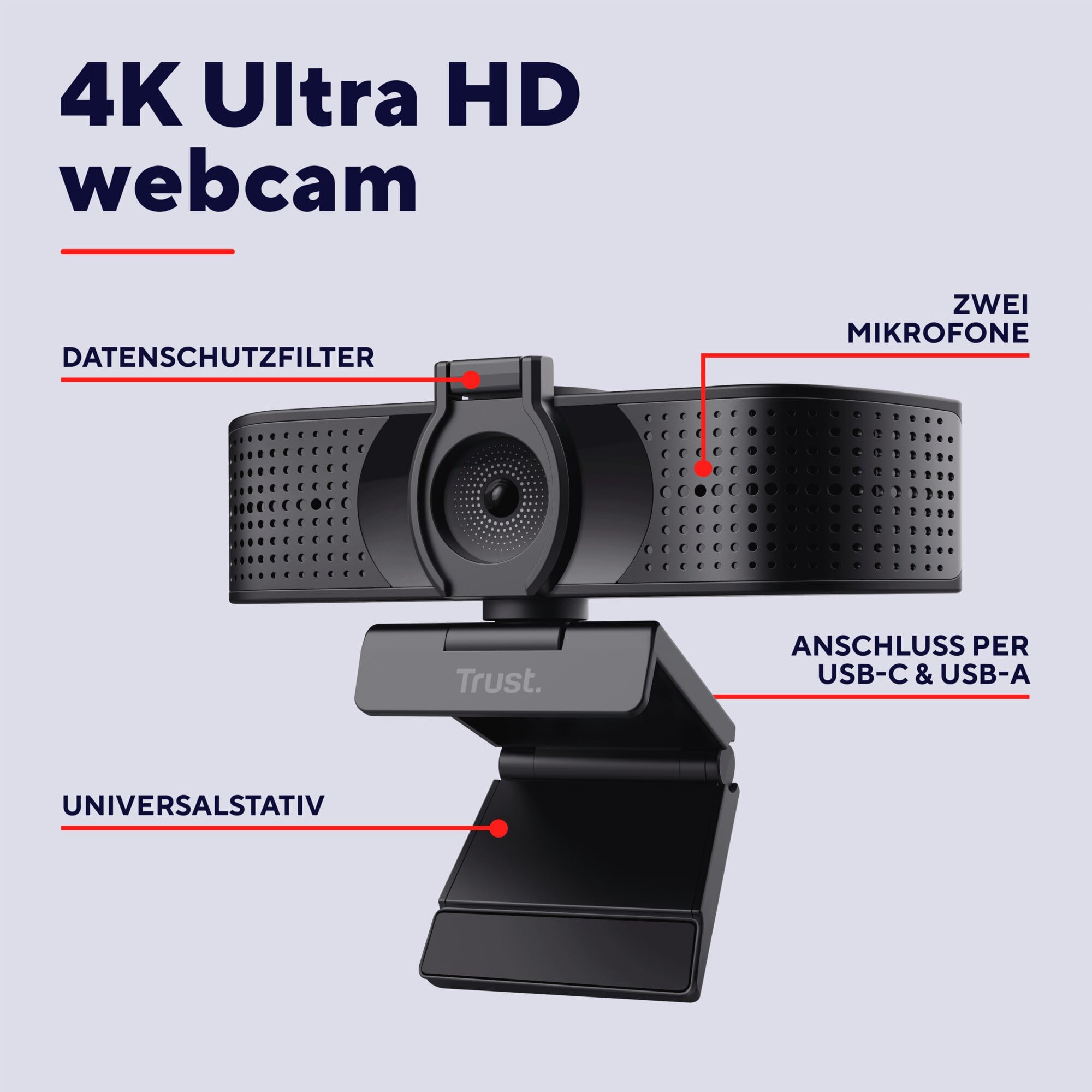 Trust Teza 4K Ultra HD Webcam – Bild 2