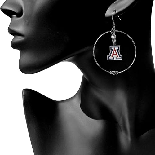 Miniatura 6 de Siskiyou Sports Pendientes de aro NCAA, 2 pulgadas