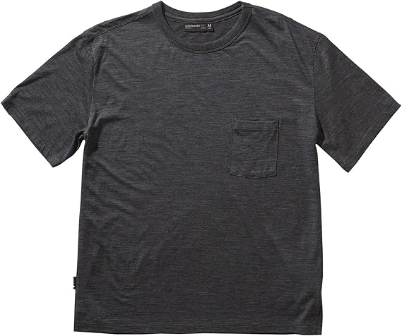 Amazon アイスブレーカー Tシャツ テックライト ショートスリーブ ポケット クルー メンズ ジェットヘザー Us S 日本サイズm相当 Tシャツ カットソー 通販