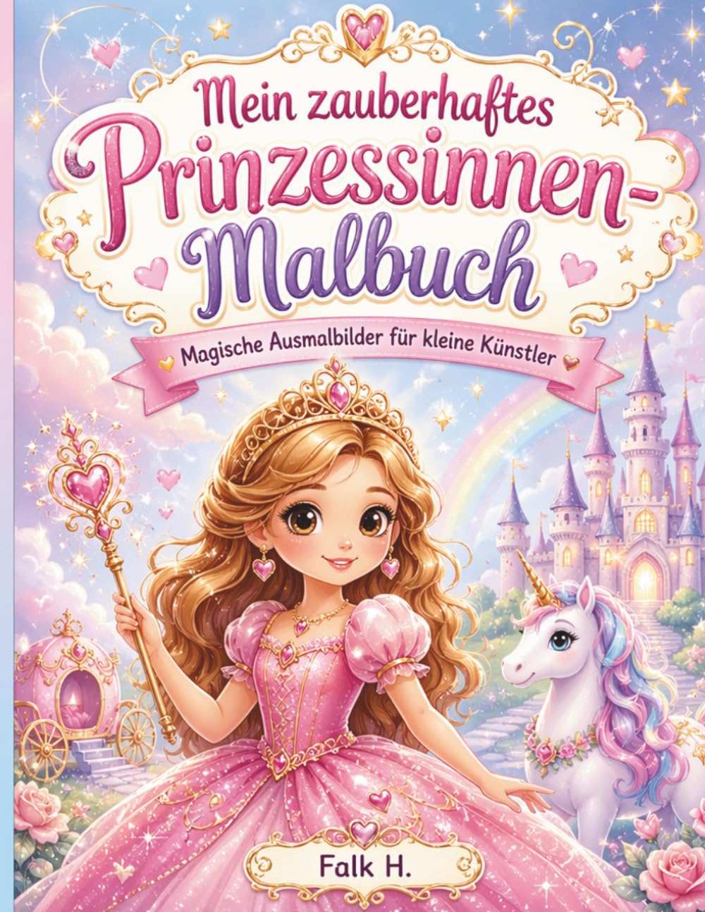 Mein zauberhaftes Prinzessinnen-Malbuch: Magische Ausmalbilder für kleine Künstler