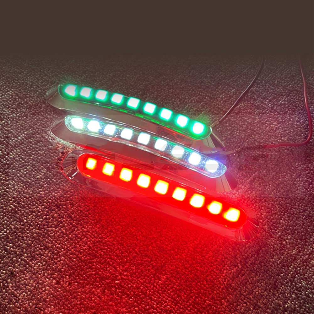 BATLAM 10 Piezas Luces De Gálibo Laterales De Camión Luces De Gálibo LED Luz Lateral Rojo Blanco Ámbar Azul Verde 12V 24V para Remolque Autobús Furgoneta RV,Rojo