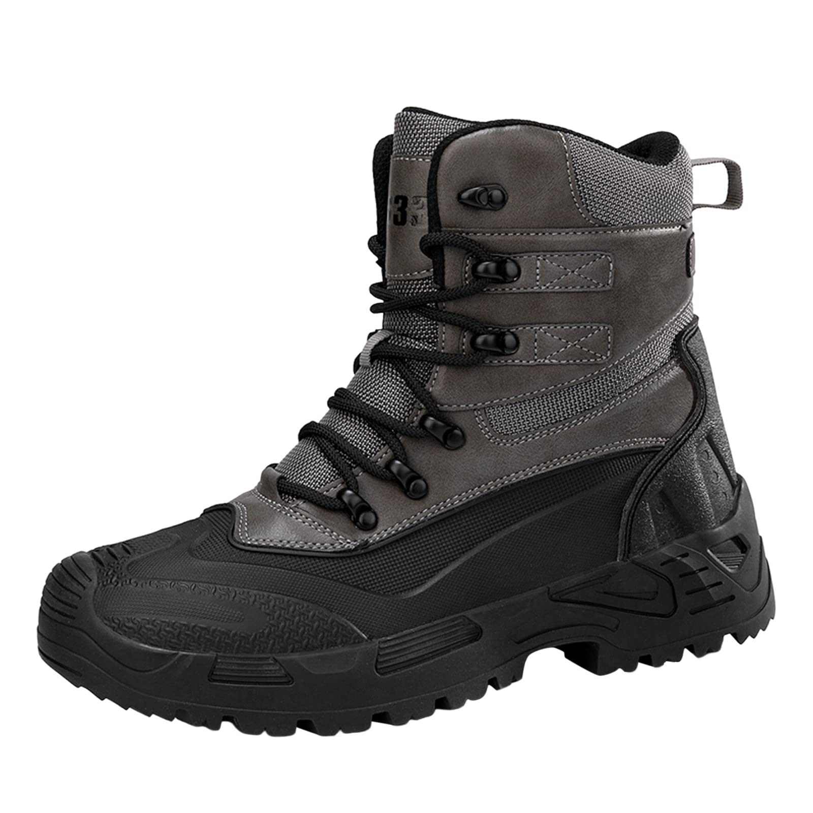 Chaussures de randonnée larges pour homme - Chaussures d'extérieur hautes