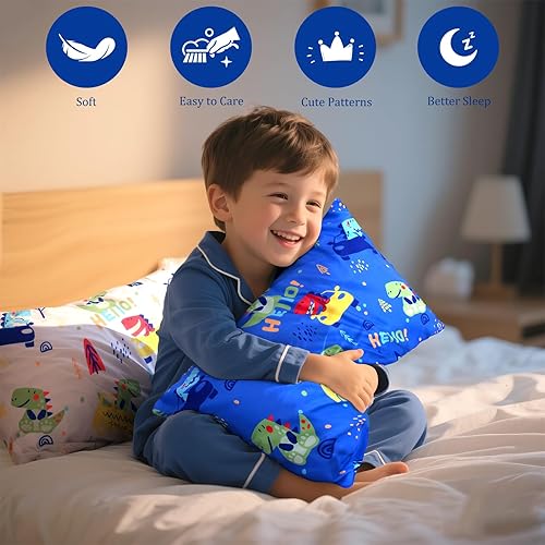 Miniatura 89 de Fundas de almohada para niños pequeños, paquete de 2 fundas de almohada para almohadas de 13 x 18 pulgadas o 12 x 16 pulgadas para ropa de cama