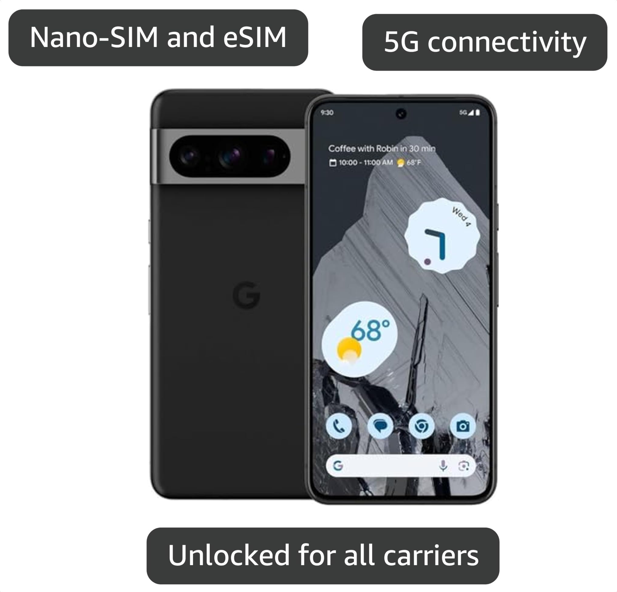Amazon.com: Google Pixel 8 Pro, 512GB, Obsidian - Unlocked