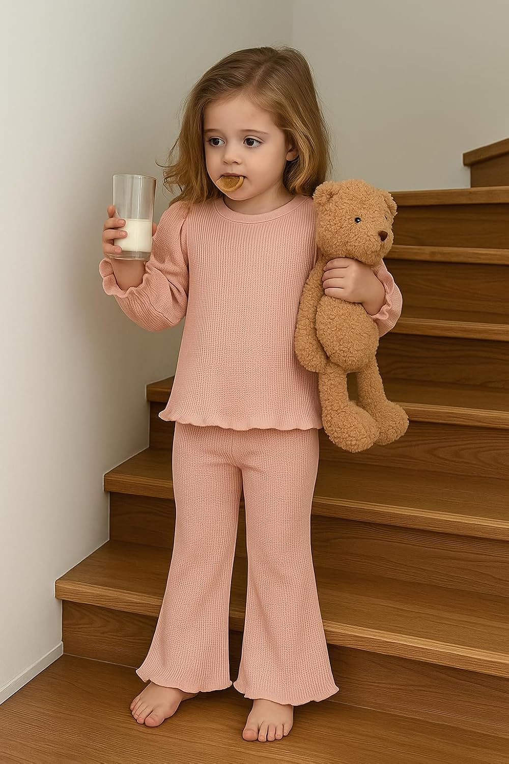 Toddler Girl 2-piece Clothes Set Infant Girl Cotton Long Sleeve Shirt and Pant Fall Winter Outfit for Baby Girl - Image 2