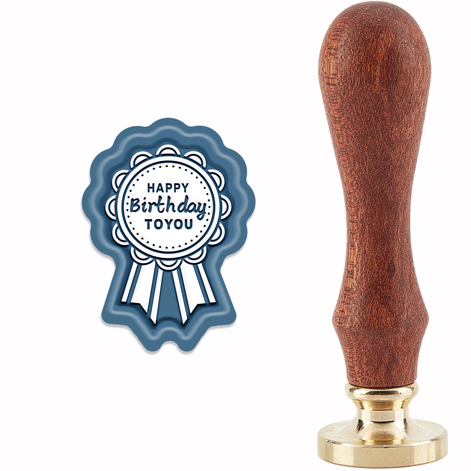 Tampon Cire Sasquatch Forêt 30 Mm - Cachet Sceaux Vintage Laiton + Manche Bois Poirier Mariage & Cadeaux