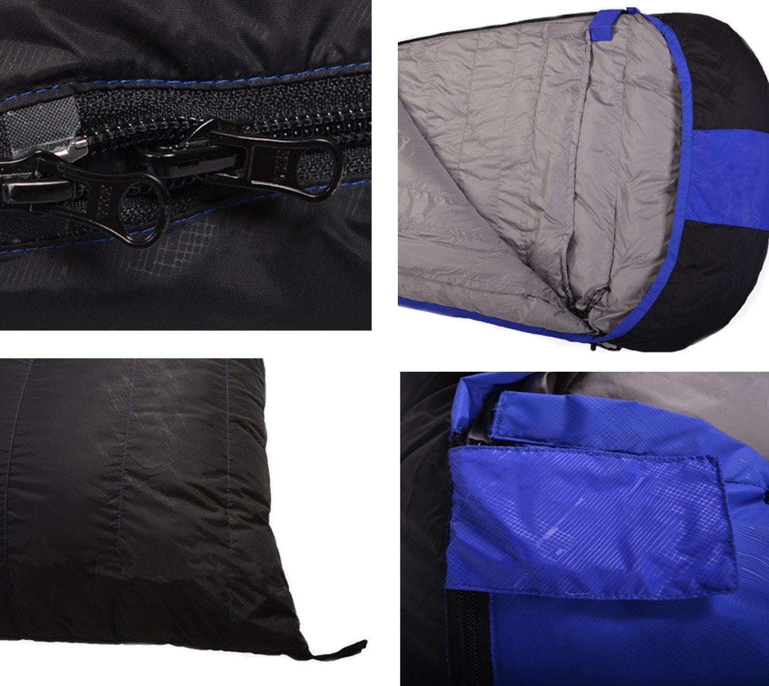 Koperta Biały puch kaczy Śpiwór Cztery pory roku Wodoodporny Camping Przenośny 210 * 80cm, czerwony, 2000g