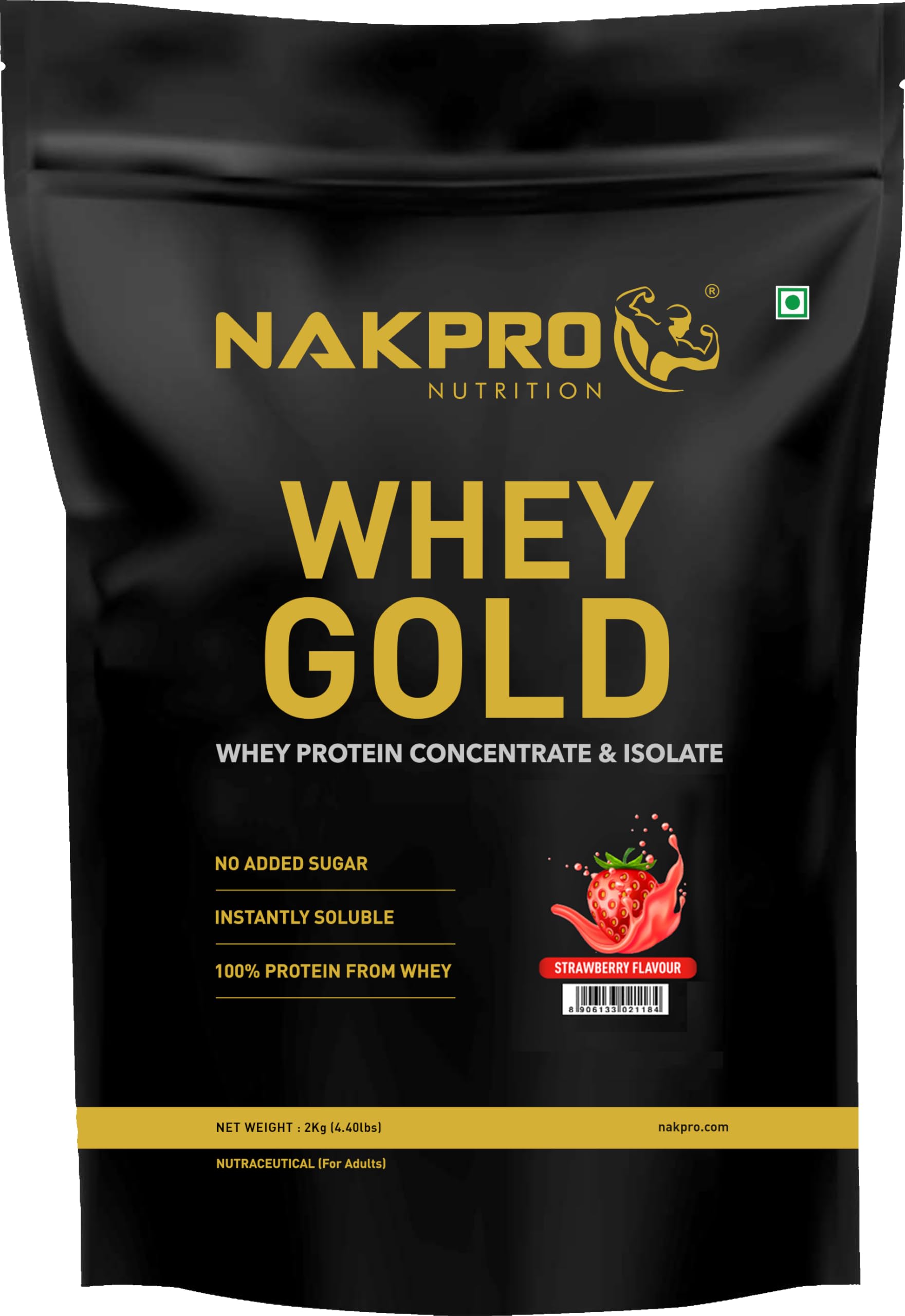 NAKPRO NUTRITION Gold Clean Raw Whey Protein Concentrate | 1kg Unflavoured | 28g Protein | Trustified Certified — Amazon image 12