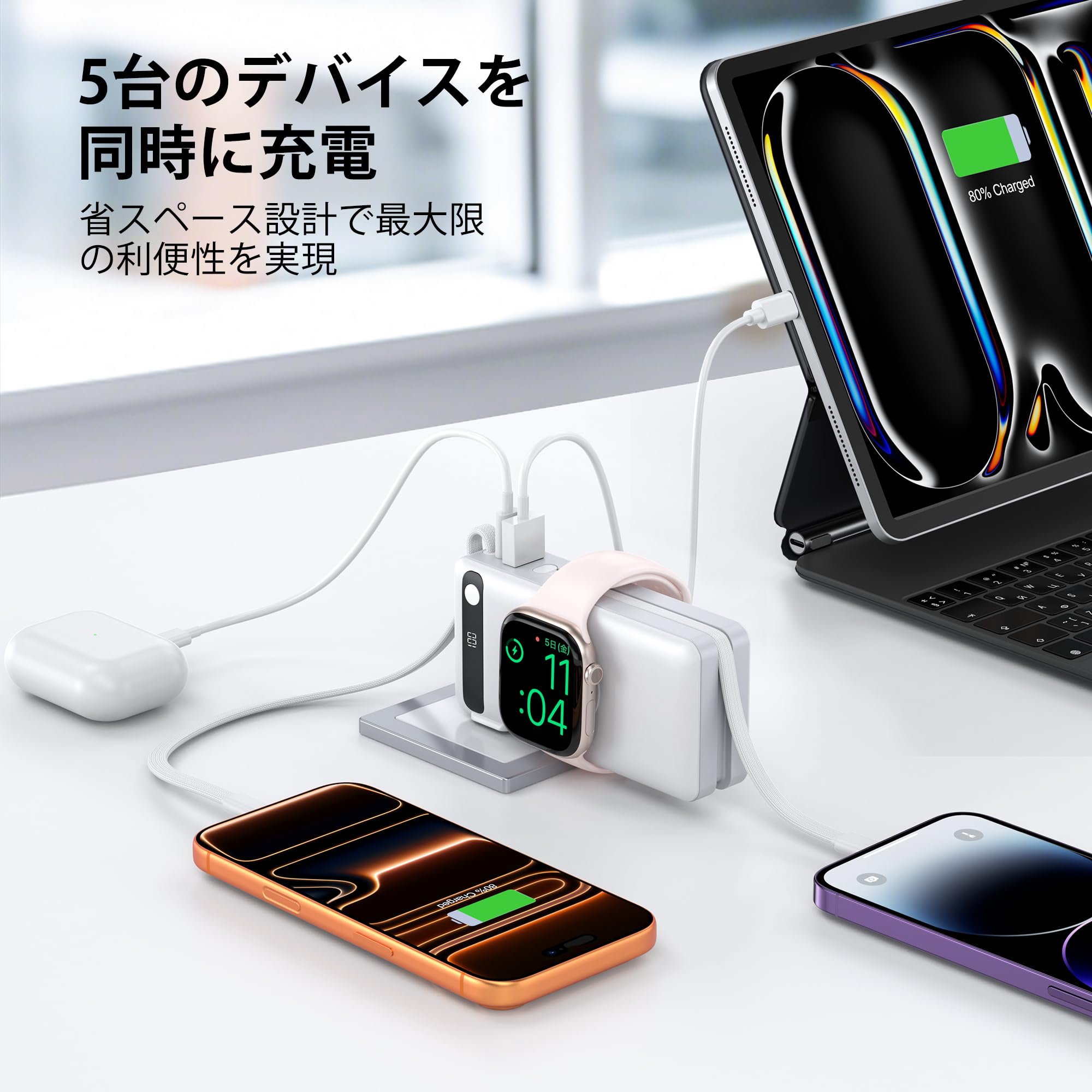 Apple iPhone X本体とおまけ靴下とモバイルバッテリー充電器 Amazon | 2026新登場 モバイルバッテリー コンセント一体型【10000mAh