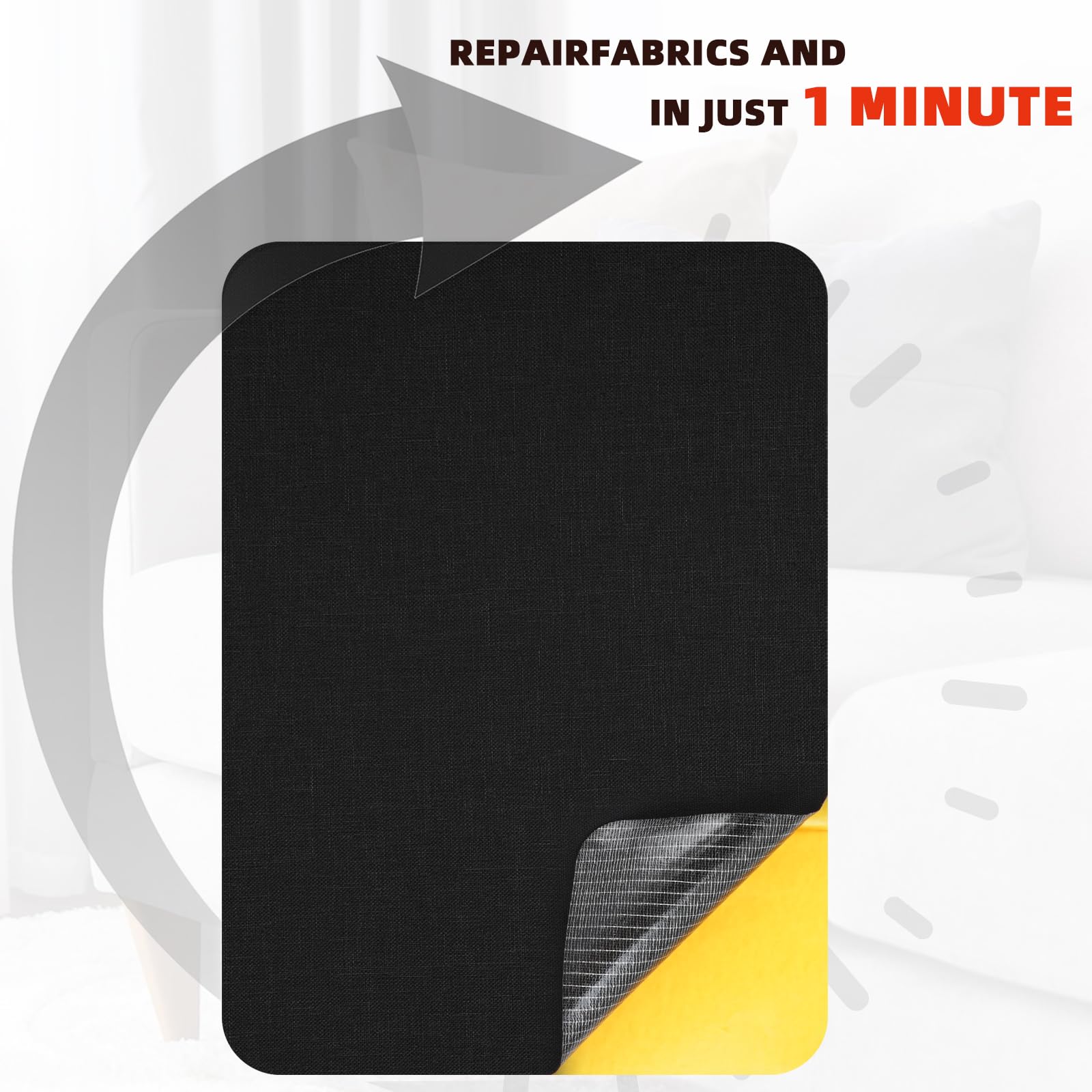 2-Pack 9x11 Inch Canvas Repair Patches - Self-Adhesive Waterproof Fabric Tape For Sofa, Tent, Boat Cover - View #5