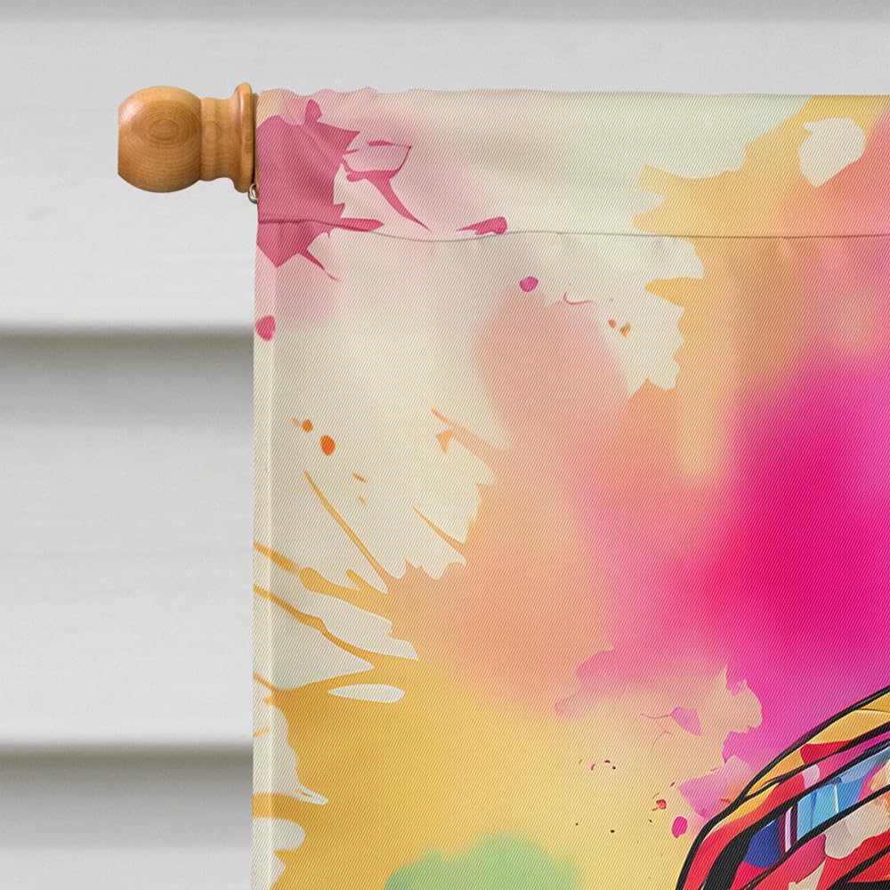 Caroline's Treasures Hippie Animal Eagle House Flag Large Porch Sleeve Pole Decorative Outside Yard Banner Artwork Wall Hanging, Polyester, House Size, Multicolor