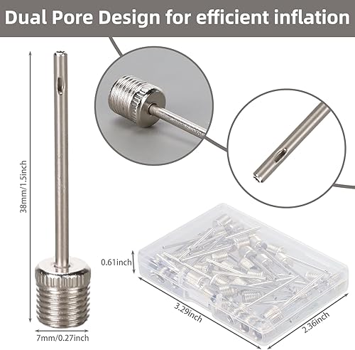 Miniatura 2 de Therma Ball Pump Needle Air Pump Needles Stainless Steel Ball Pump Inflation Needle for Sports