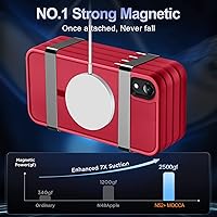 Vista 529 de MOCCA - Funda magnética resistente para iPhone XR de 6.1 pulgadas, compatible con MagSafe, funda con protección contra caídas de grado militar