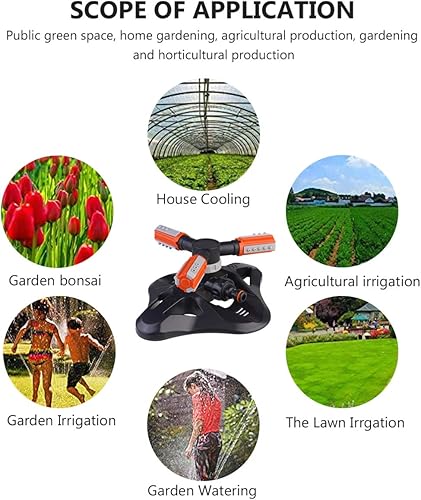 Miniatura 6 de Aspersor de césped para patio, rociadores de jardín, rociadores giratorios de 360 grados, sistema de riego de césped, rociadores automáticos de agua