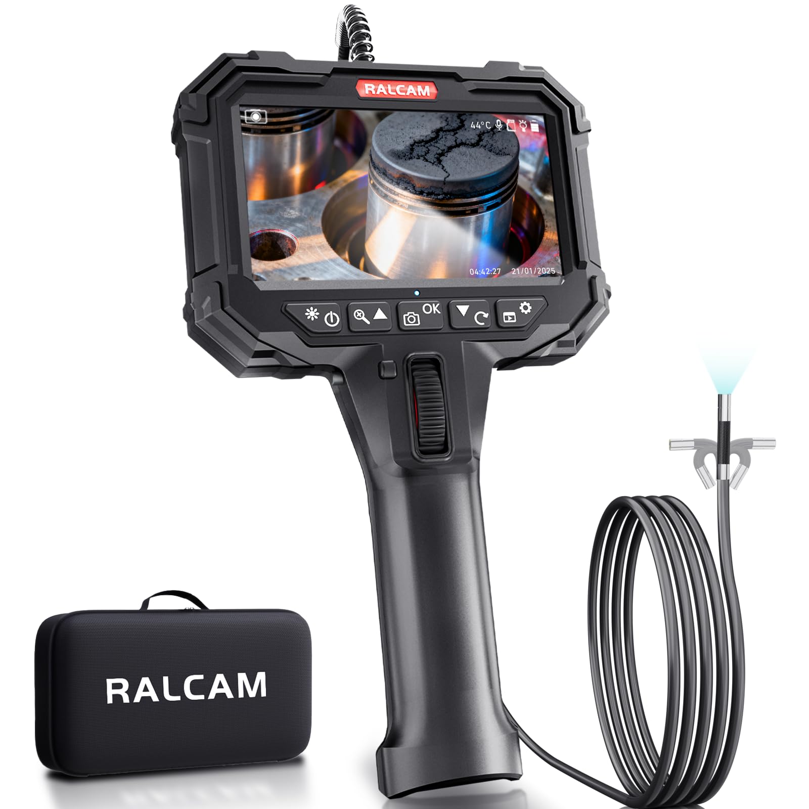 Amazon.co.jp: Ralcam 先端可動式ファイバースコープ 5.5mm極細い防水