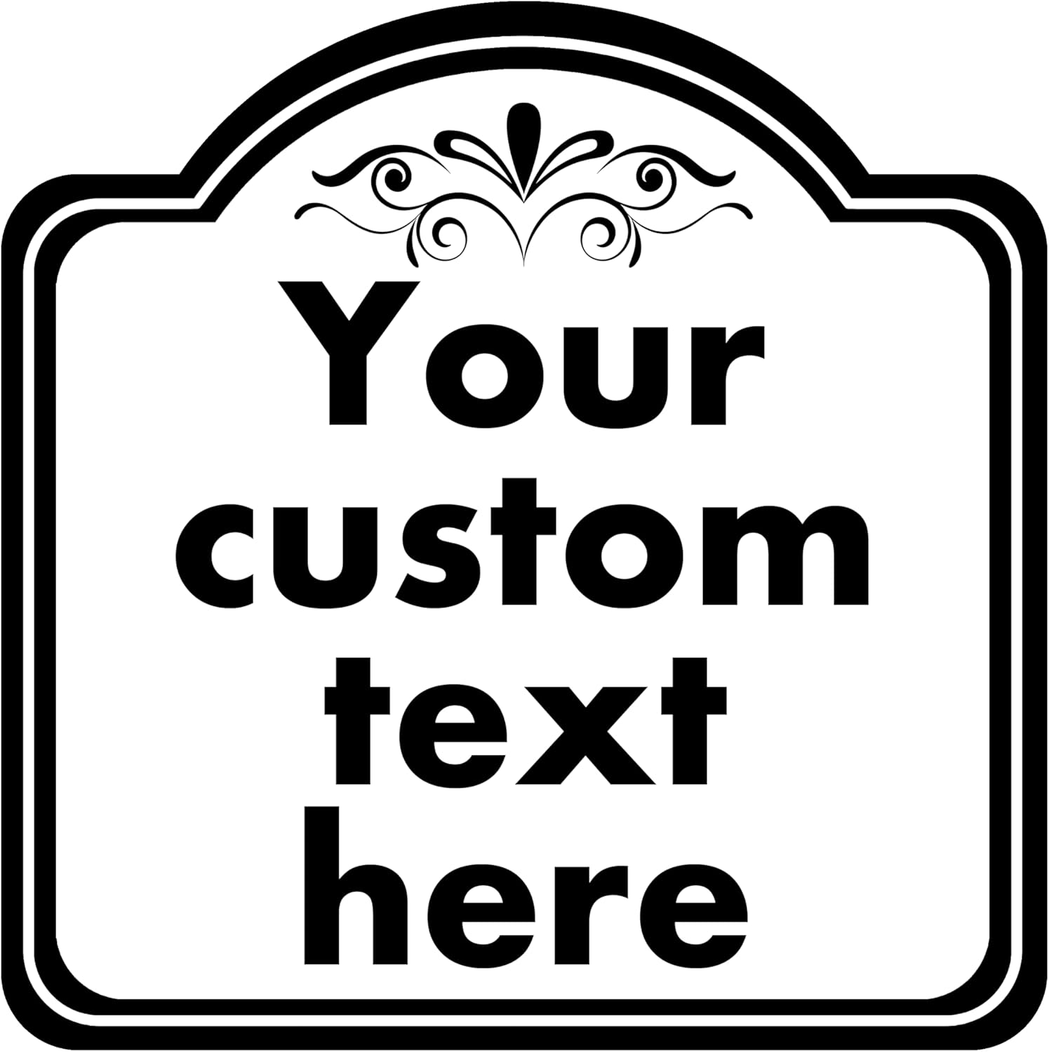 Custom Sign, Custom Indoor/Outdoor Decorative Sign，Aluminum Weatherproof Metal Sign Multiple Sizes, Customize for Office, Business, Workplace, office, Home, Delivery Signs, 10*10 Inch, White