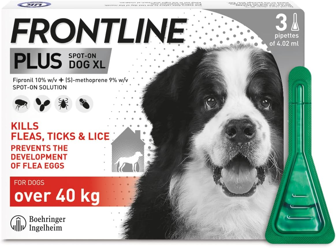 FRONTLINE Plus Flea & Tick Treatment for Extra Large Dogs (over 40 kg